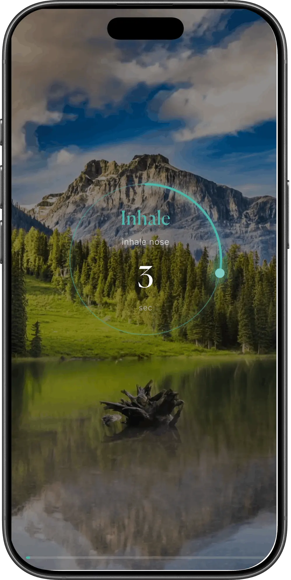 QuietFlame guided breathing session