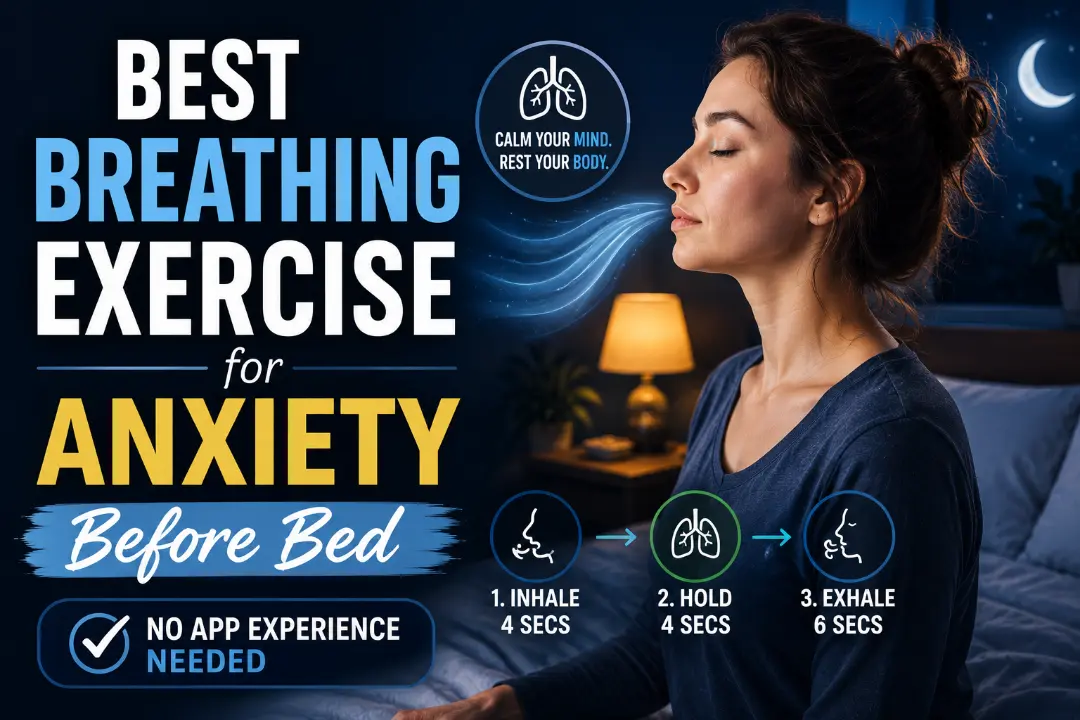 Best Breathing Exercise for Anxiety Before Bed (No App Experience Needed)