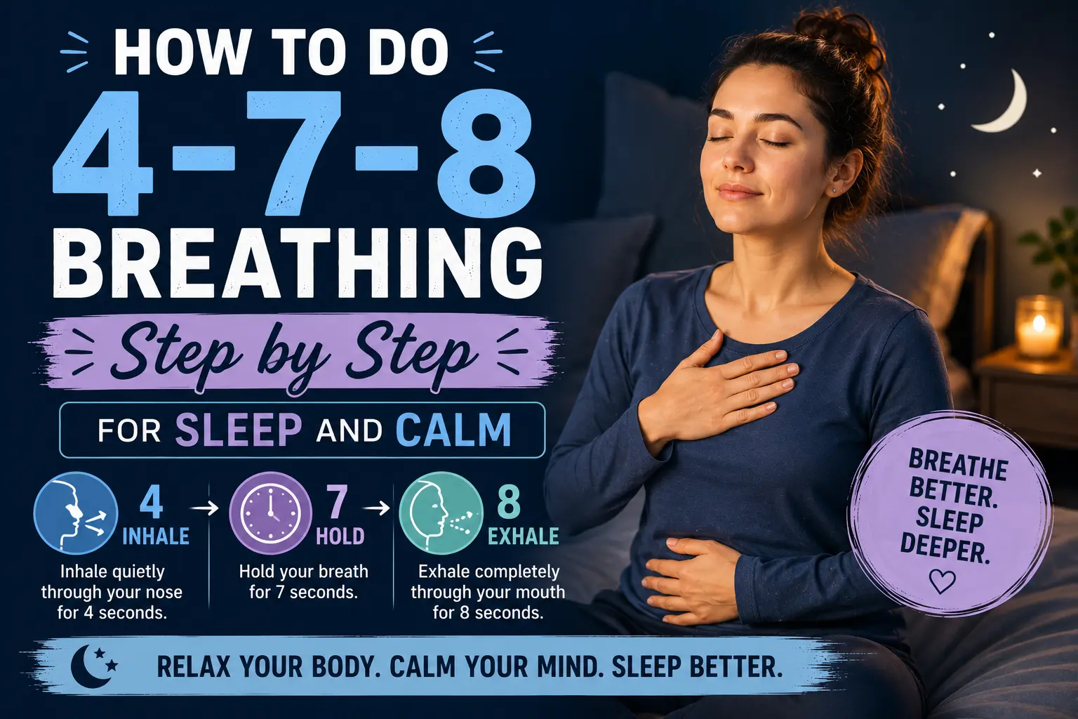 How to Do 4-7-8 Breathing Step by Step (For Sleep and Calm)